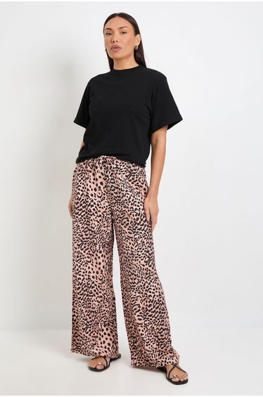 Leopard Print Drawstring Trousers