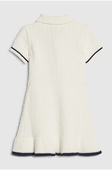 Mini Girls Cream Boucle Dress product thumbnail 4