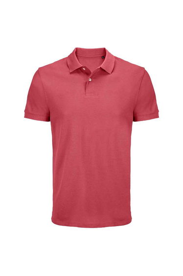 SOLS Pacific Pique Twin Needle Stitch Polo Shirt - Folk Pink