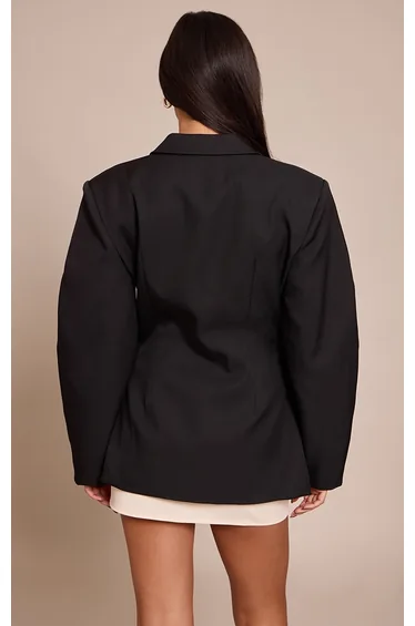 بليزر بأكمام - أسود