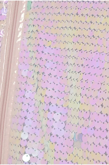 Girls Pink Sequin Rain Mac