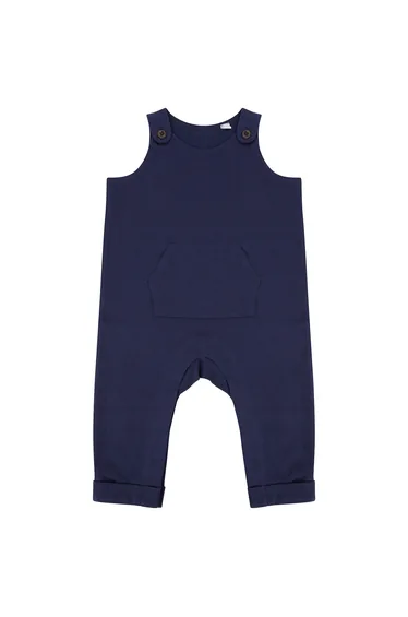 Larkwood Baby Organic Cotton Dungarees - Navy