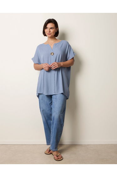 Short-Sleeve Tunic Top