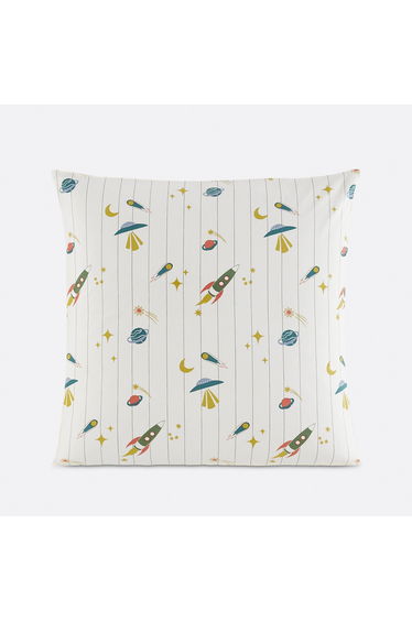 Egor Child's Pillowcase in 30% Recycled Washed Cotton with Rockets Print