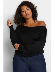 Plus Size Sweater - Black - Regular fit - 1