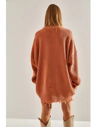 Women's Thessaloniki Knit Openwork Detail Oversize Knitwear Sweater - 1