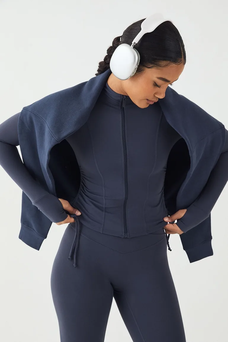 DSGN Studio Sculpt Ruched Side Sports Jacket - midnight - 1