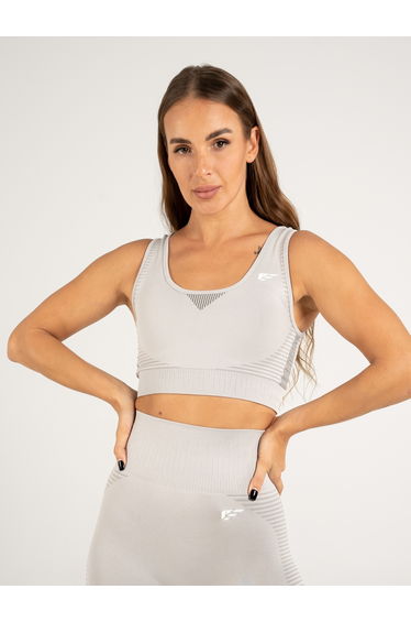 Women Grey Balance Seamless Active Sports Bra