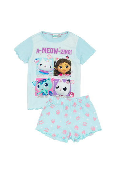 Gabby´s Dollhouse Girls A Meow Zing Short Pyjama Set - Blue