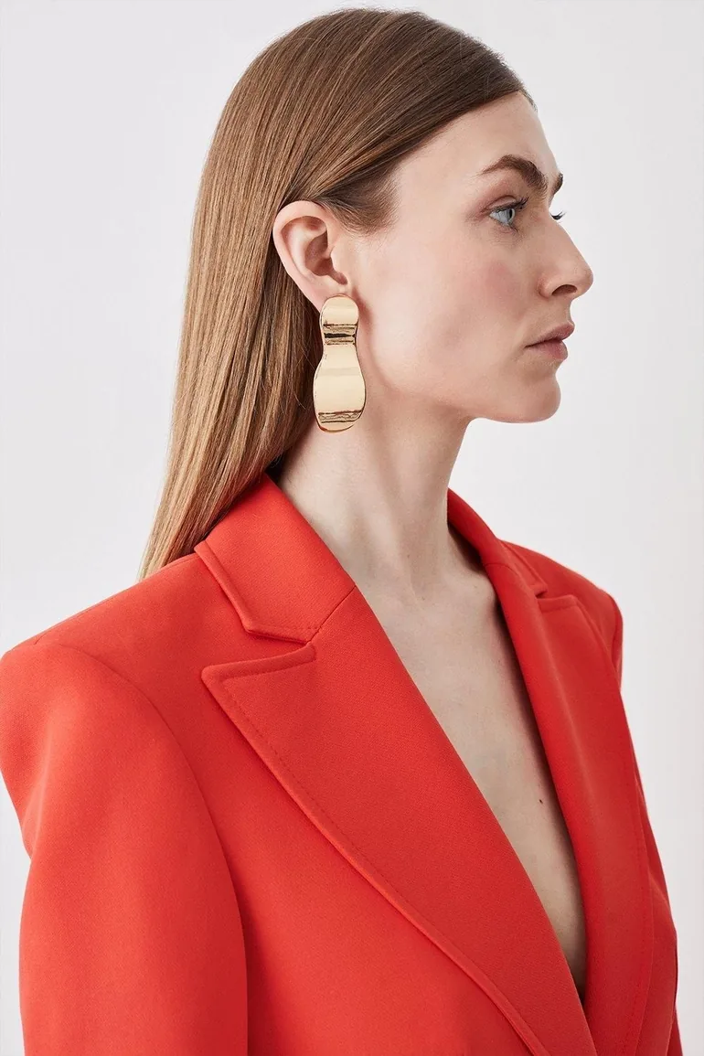 Clean Tailored Long Line Blazer - 2