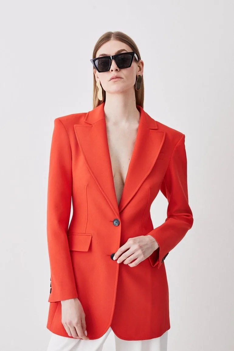 Clean Tailored Long Line Blazer - 1