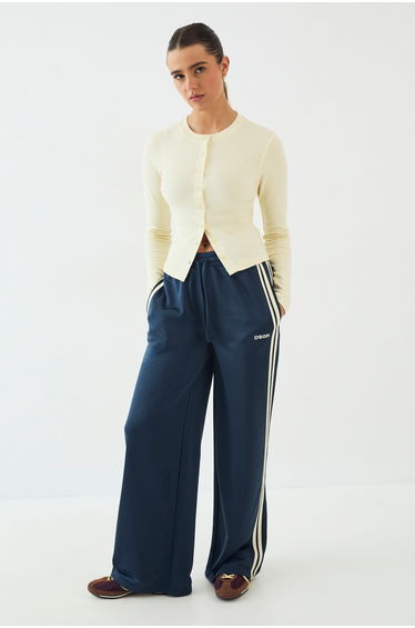 DSGN Studio Tricot Side Stripe Straight Leg Jogger - indigo