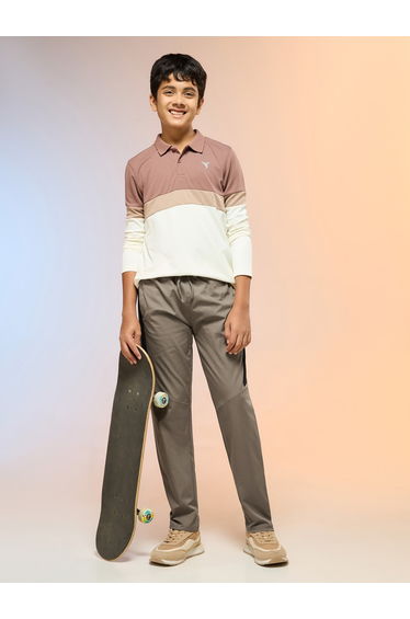 Boys Slim Fit Sports Track Pants with TS FLEXI