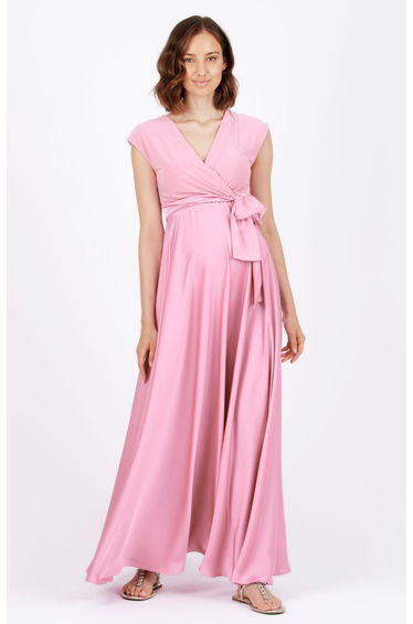 Lucrezia Satin Maternity and Nursing Dress