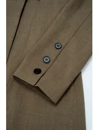 Notched Lapel Asymmetrical Long Sleeve Mini Dress - 4