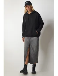 Happiness İStanbul Black Hoodie - 4