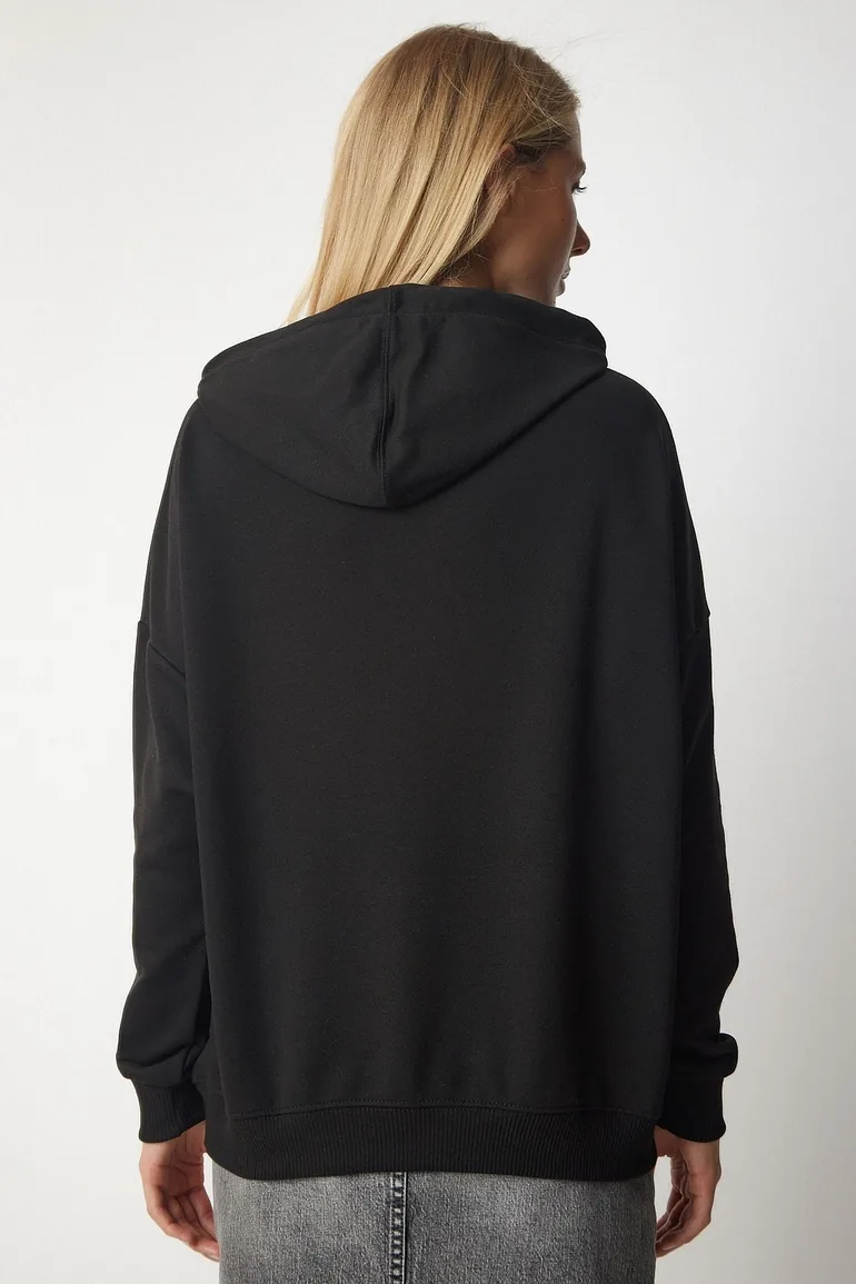 Happiness İStanbul Black Hoodie - 6