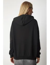 Happiness İStanbul Black Hoodie - 6