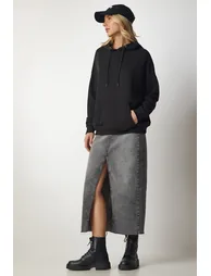 Happiness İStanbul Black Hoodie - 1