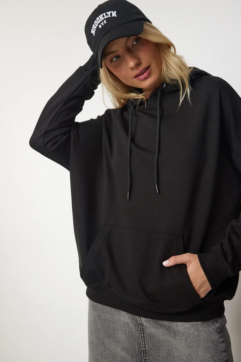 Happiness İStanbul Black Hoodie - 2