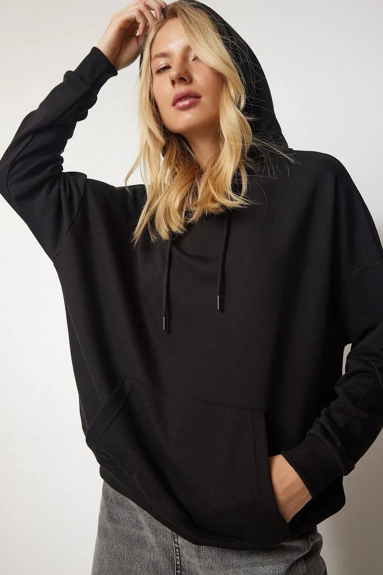 Happiness İStanbul Black Hoodie