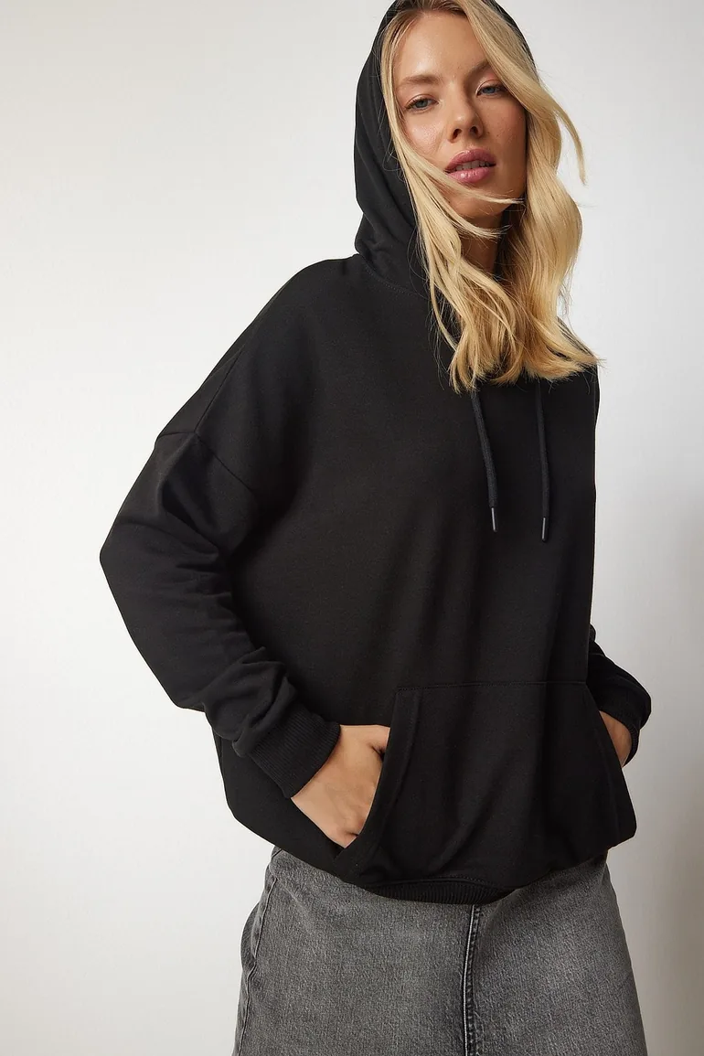 Happiness İStanbul Black Hoodie - 3