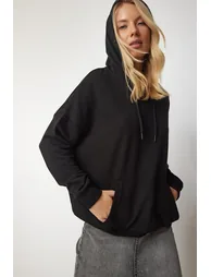 Happiness İStanbul Black Hoodie - 3