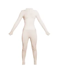 PRETTYLITTLETHING Cream Ski Seamless Rib Crop Jacket & Leggings Set - 4