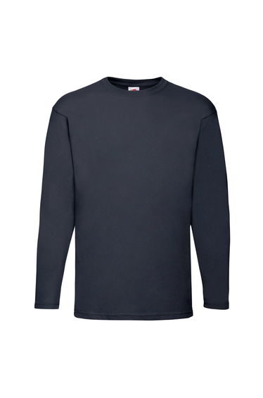 Fruit of the Loom Mens Valueweight Long-Sleeved T-Shirt - Deep Navy