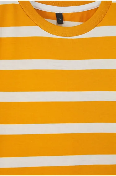 Multicolored Striped Knitted T-Shirt