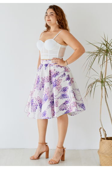 Solid Color Underwire Bustier Crop Top in White
