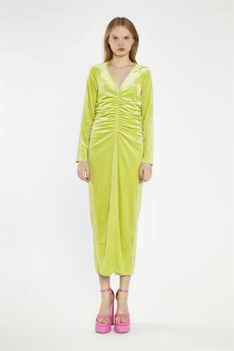 lime green velvet dress Lime Green Velvet Dress