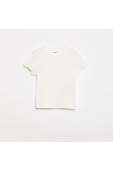 Plain Cotton Jersey T-shirt WHITE
