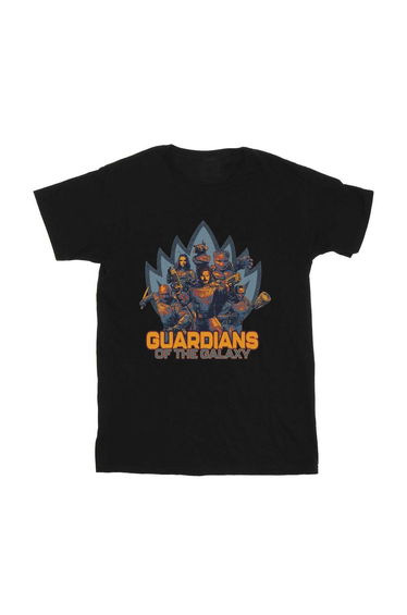 Guardians Of The Galaxy Volume 3 Girls Shield Cotton T-Shirt - Black