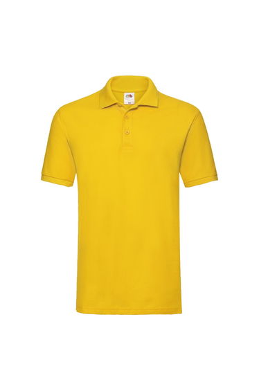 Fruit of the Loom Mens Premium Pique Polo Shirt - Sunflower
