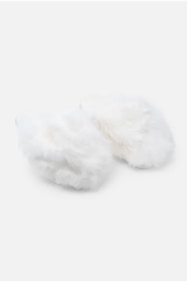 Lemonade Ultimate Cosy Fluffy Slippers White