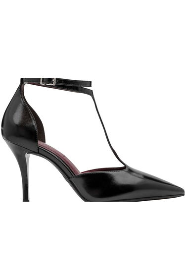 Pointed T-Bar Stiletto Heels