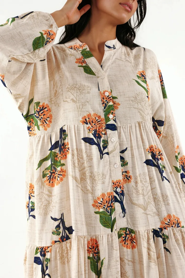 BDART Patterned V-Neck Maxi Dress - 3