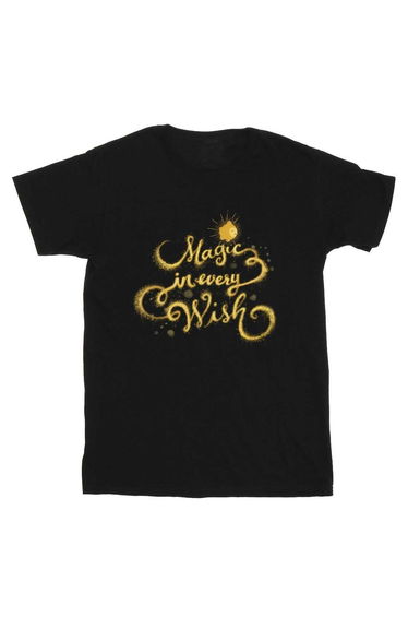 Wish Boys Magic In Every Wish Cotton T-Shirt - Black