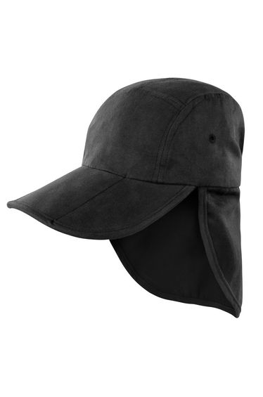 Result Unisex Headwear Folding Legionnaire Hat / Cap (Pack of 2) - Black