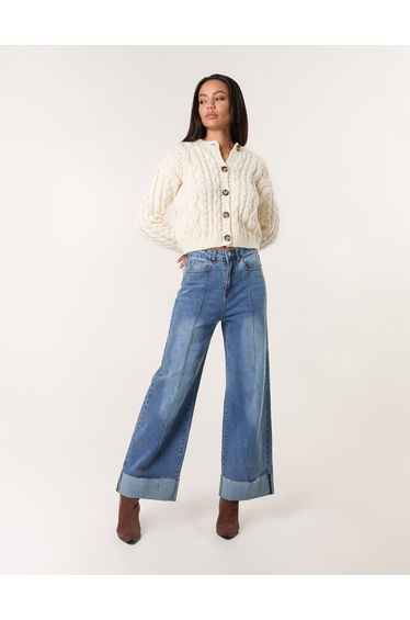Wide Leg Denim Jeans