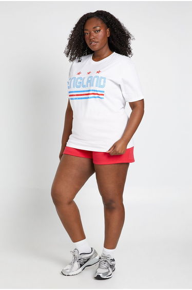 Plus England Football Printed T-Shirt - white