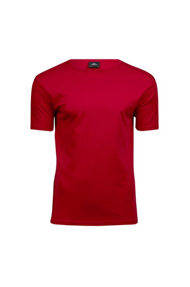 Tee Jays Mens Interlock Short Sleeve T-Shirt - Red