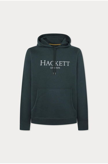 Heritage Hackett Logo Pullover Hoody Green