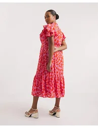 Joanna Hope Tie Neck Midi Dress - 3