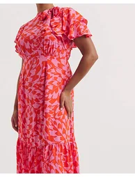Joanna Hope Tie Neck Midi Dress - 1