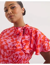 Joanna Hope Tie Neck Midi Dress - 2