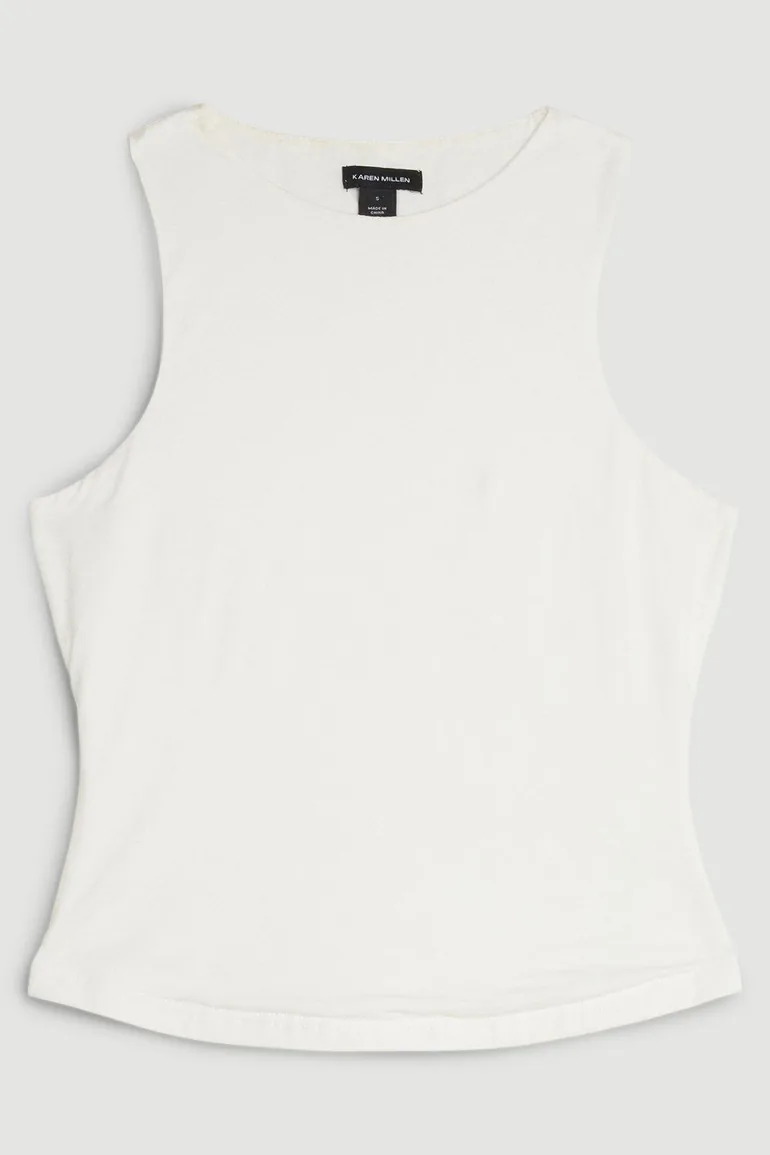 Stretch Cotton Racer Vest - 3