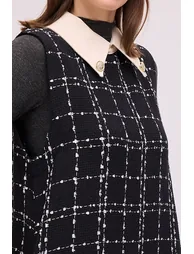 TWEED VEST WITH SHIRT COLLAR - 4