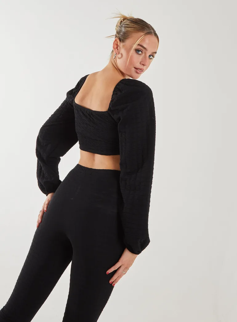 Bubble Long Sleeve Top - 3